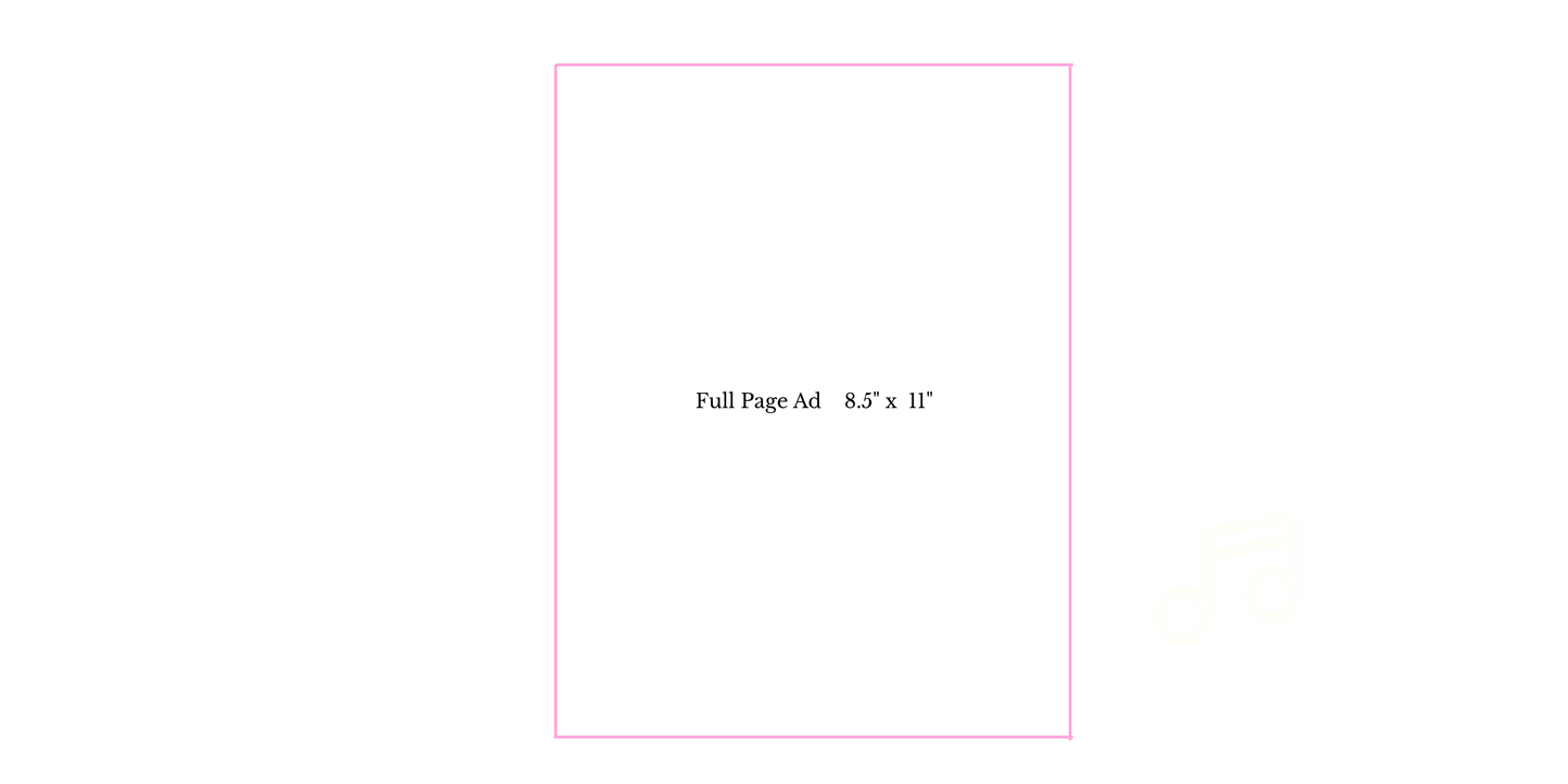 Full Page Souvenir Ad ($300)