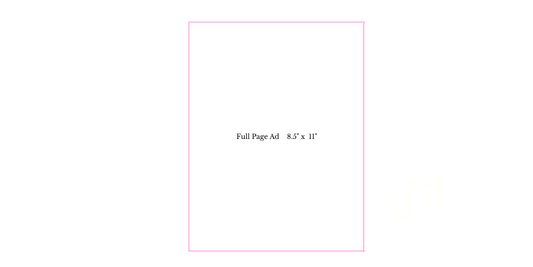 Full Page Souvenir Ad ($300)