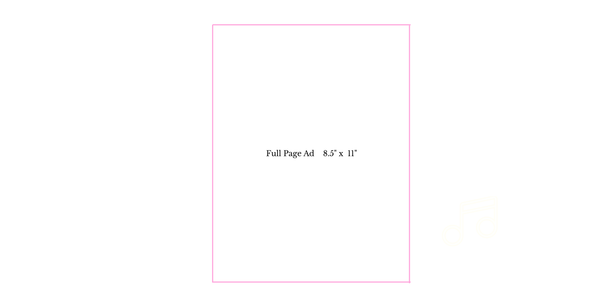 Full Page Souvenir Ad ($300)